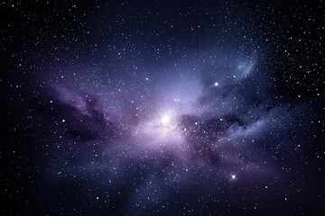 Cosmic Nebula With Sparkling Stars