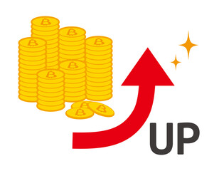 ビットコインのアイコン　仮想通貨