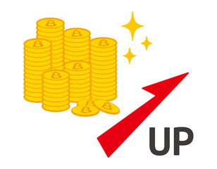 ビットコインのアイコン　仮想通貨