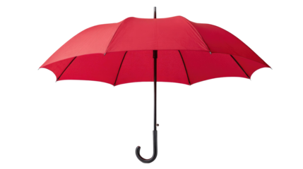 Red Umbrella Collection – Classic and Modern Designs Isolated on Transparent Background for Weather, Rain, and Fashion Concepts