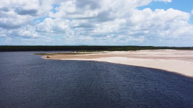 Aerial 4K Drone Footage of Lagoa do Bacupari with Sand Dunes and Nature &ndash; Rio Grande do Sul, Brazil | Imagens A&eacute;reas 4K da Lagoa do Bacupari e Dunas, Litoral Ga&uacute;cho