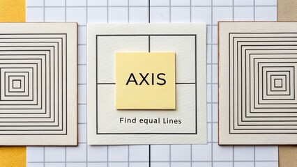 Abstract Geometric Puzzle Game: Axis and Equal Lines