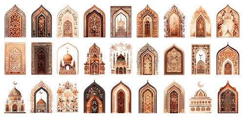 Collection of Detailed Architectural Designs on White