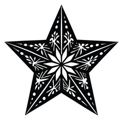 christmas star decoration clipart on white backgro.eps