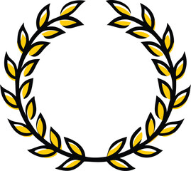 circular wreath silhouette vector illustration on  (1).eps