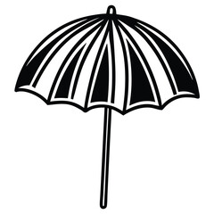 cute cartoon beach umbrella vector illustration on (1).eps