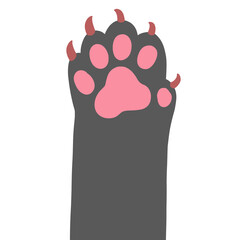 Cute Cat Paw Print Vector Illustration – Cartoon Animal Foot Icons transparent