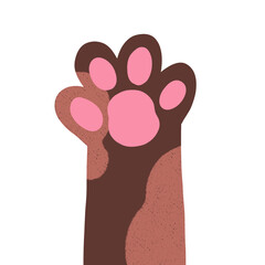 Cute Cat Paw Print Vector Illustration – Cartoon Animal Foot Icons transparent