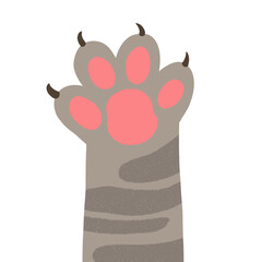 Cute Cat Paw Print Vector Illustration – Cartoon Animal Foot Icons transparent