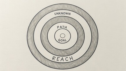 Concentric Rings of Goal Setting: Unknown, Path, Reach, Goal