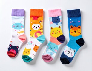 Colorful Cartoon Character Socks for Kids and Adults