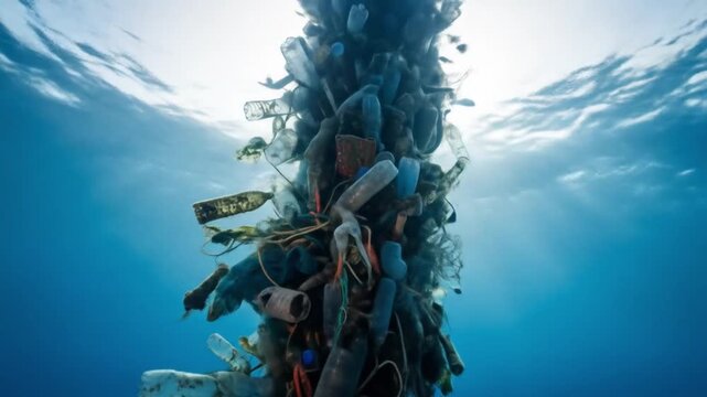Ocean choked with plastic debris