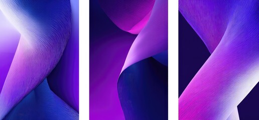 Abstract vibrant purple and blue flowing shapes