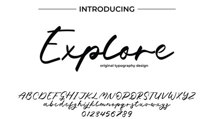 Explore - Elegant Script Font for Smooth Handwritten Design and Creative Typography