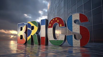 Brics economic alliance flags brazil russia india china south africa international forum