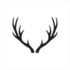 Obraz premium deer head silhouette vector icon clipart illustration on white background