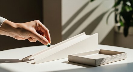 Marble roll test on a home ramp for inclusive everyday access