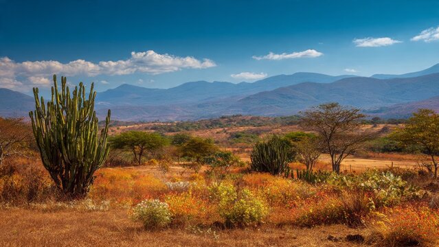 Caatinga landscape, an exclusively Brazilian biome, characterized by a semi-arid climate, mainly in Northeast Brazil