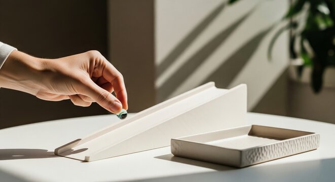 Marble roll test on a home ramp for inclusive everyday access