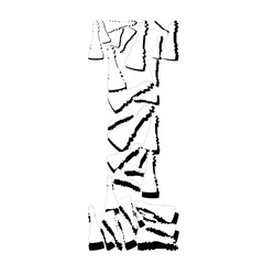 Abstract illustration of a vertical arrangement of triangular shapes.