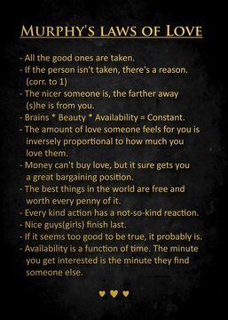 murphy`s law of love