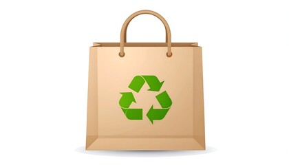 Recycled paper shopping bag