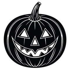 pumpkin with carved jack o  lantern face illustrat.eps