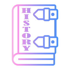history Line Gradient Icon