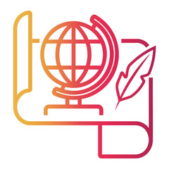 history Line Gradient Icon