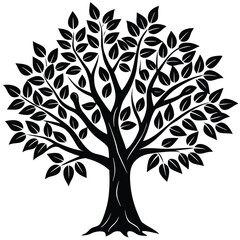 tree with pastel colored leaves clipart on white b.eps