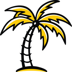 tropical palm tree summer vector on white backgrou.eps