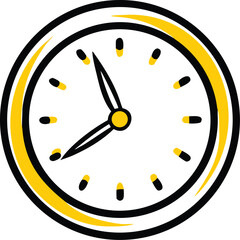 wall clock silhouette vector illustration on white (1).eps