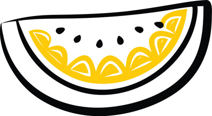 watermelon slice vector illustration on white back.eps