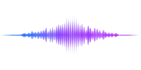Abstract Purple And Blue Sound Waveform On Black Background