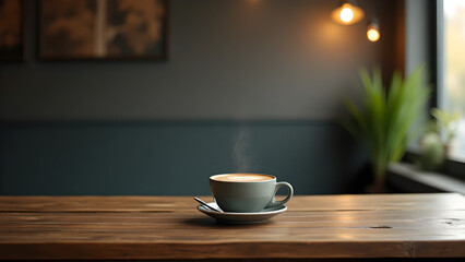 Coffee cup placed on the table