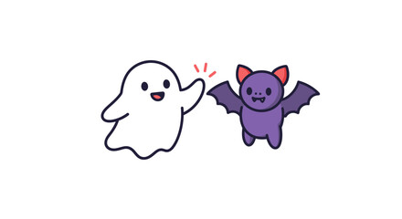 AI Support & Digital Presence Icon: Friendly Ghost Mascot for Modern Branding