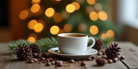 Coffee cup placed on the table