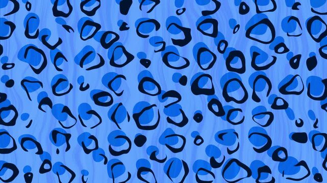 平成ギャル風ブルーヒョウ柄と毛並みの可愛い背景アニメーション