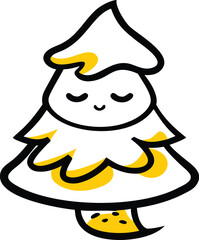 cute baby christmas tree sleeping cartoon illustra (1).eps