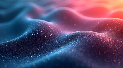 Obraz premium Abstract Glitter Wave Background, Colorful Sparkle Lights, Fantasy Shiny Texture