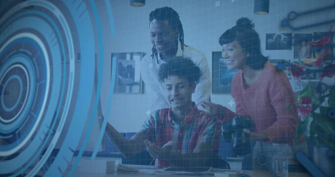Developer adjusting UI code upon HUD rings appearing and jQuery code fading with teammates guiding