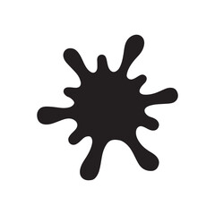 Obraz premium Isolated Black Ink Splatter on White Background a Versatile Graphic Element for Creative Projects and Design Applications Including Abstract Art and Decorative Patterns silhouette icon vector clipart