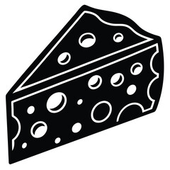 cheese slice vector illustration on white backgrou (1).eps