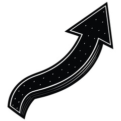 curved arrow pointing right vector on white backgr.eps