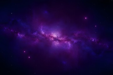 Beautiful Galaxy in Deep Space, Purple Nebula, Starry Night Sky Background