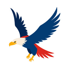 American Bald Eagle Flying Animal Illustration