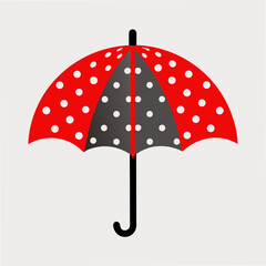 Open Umbrella Centered Illustration