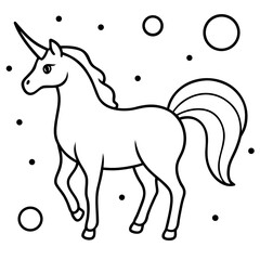 Pink Unicorn on Light Background Artwork