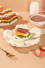 Adorable Bear Paw Sandwich Buns with Bacon Egg Filling Breakfast Meal