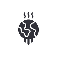 Global Warming Concept Showing Earth Melting From Rising Temperatures